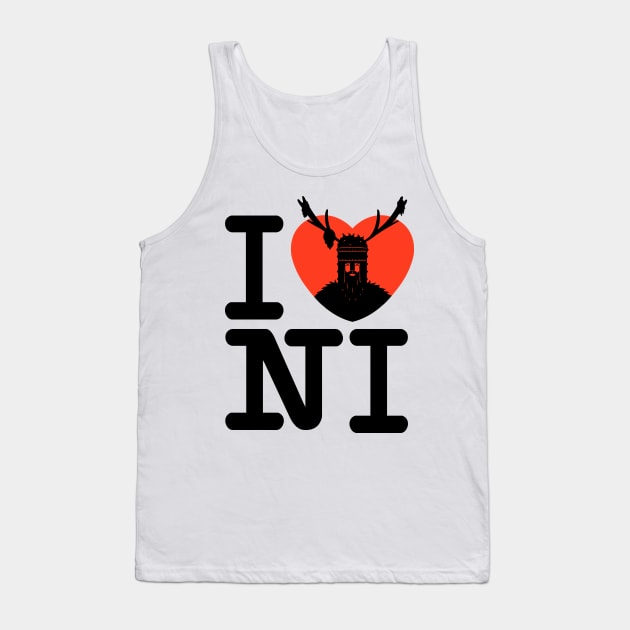 I Love NI! Tank Top by Raffiti